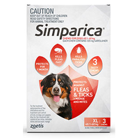 Simparica for X-Large Dogs 40.1-60kg - Red - 3 Pack