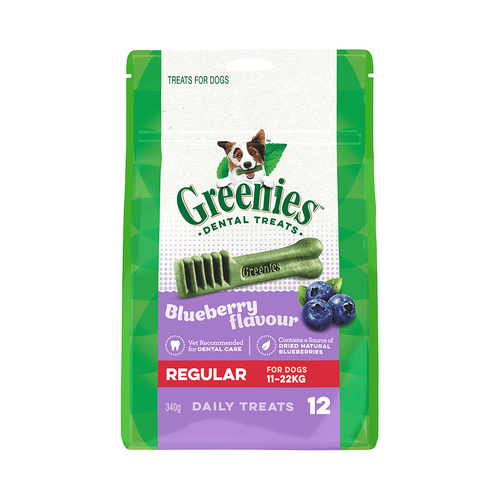 Greenies Blueberry Dog Treats - Regular - 340g (12 Pack)