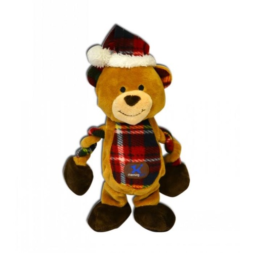 Charming Christmas Pulleez Dog Toy - Bear