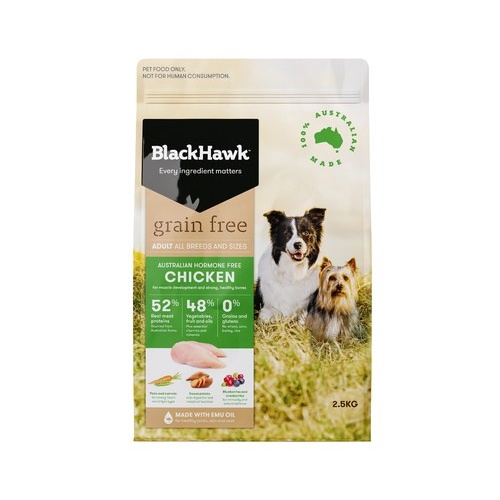 Black Hawk Grain Free Adult Dog - Chicken - 2.5kg
