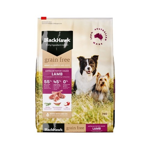 Black Hawk Grain Free Adult Dog - Lamb - 7kg