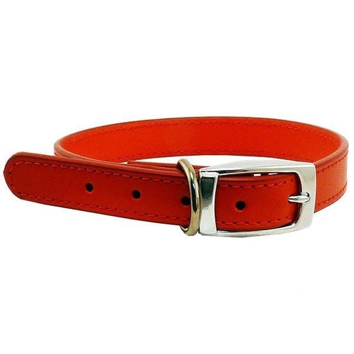 Beau Pets Leather Collar - 18mm x 45cm - Red