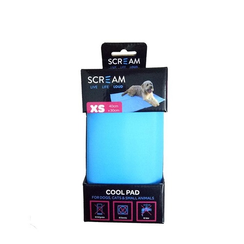 Scream Pet Cool Pad - Blue - X-Small (40cm x 30cm)