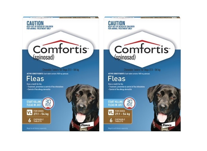 Comfortis for Dogs 12 Month Supply (27.154 kgs) Brown Flea Control