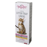 Trouble & Trix Cat Litter Tray Liners - 15 Large