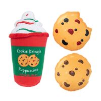 FuzzYard Cookie Kringle Puppuccino & Cookies Dog Toy - 3 Pack