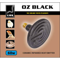 URS OZ Black Ceramic Infrared Heat Globe