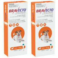 Bravecto SPOT-ON for Small Dogs 4.5-10kg - Orange (12 Months)