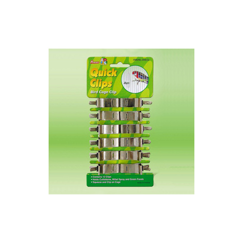 Bird Cage Metal Quick Clips - 12 Clips