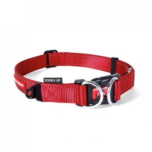 Ezydog Double Up Dog Collar - Small (22-29cm) - Red