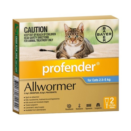 Profender for Small Cats 2.5-5 kg - 2 pack - Blue