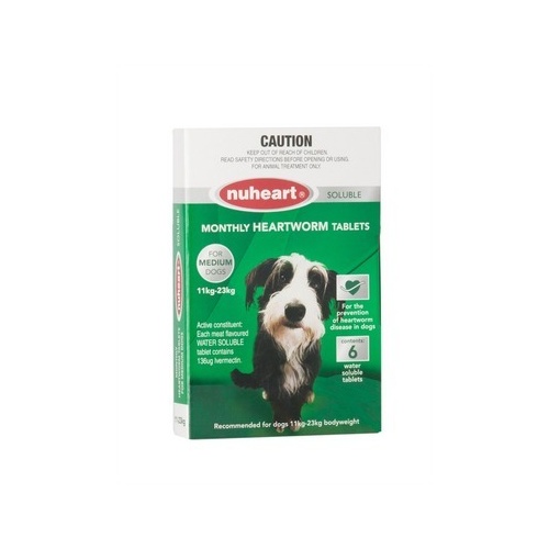 Nuheart for Medium Dogs 11-23 kgs - Green - 6 Pack 