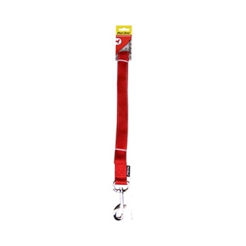 Pet One Reflective Nylon Dog Leash - 150cm x 15mm - Red