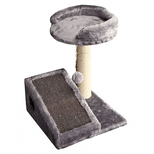Pet One Cat Scratching Tree With Ramp And Ball - 35x35x42cm (grey)
