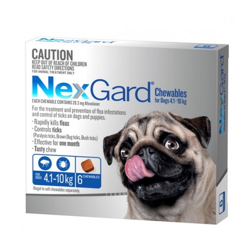 NexGard for dogs 4.1-10 kgs - Blue - 6 Pack
