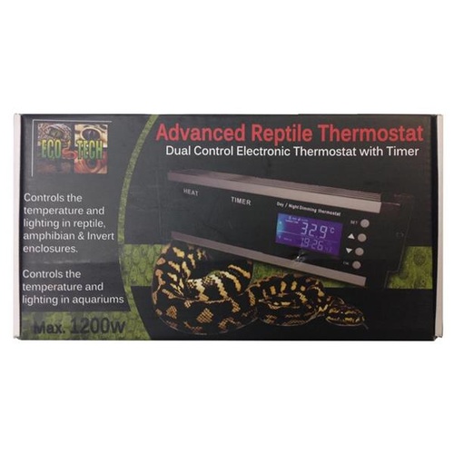 Eco Tech Advance Reptile Dual Control Electronic Thermostat with Timer