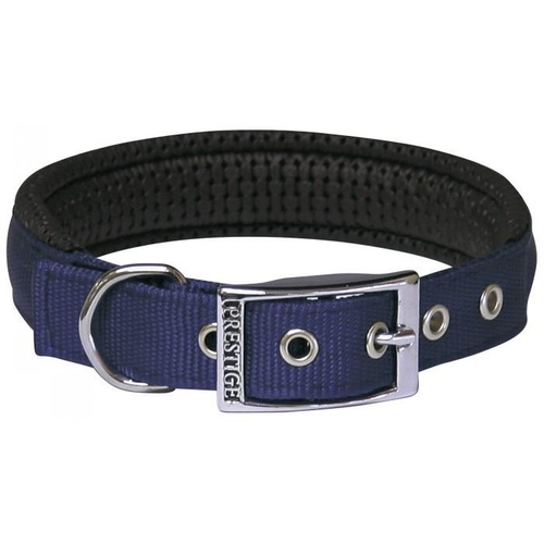 Prestige Soft Padded Dog Collar - 19mm x 46cm - Navy