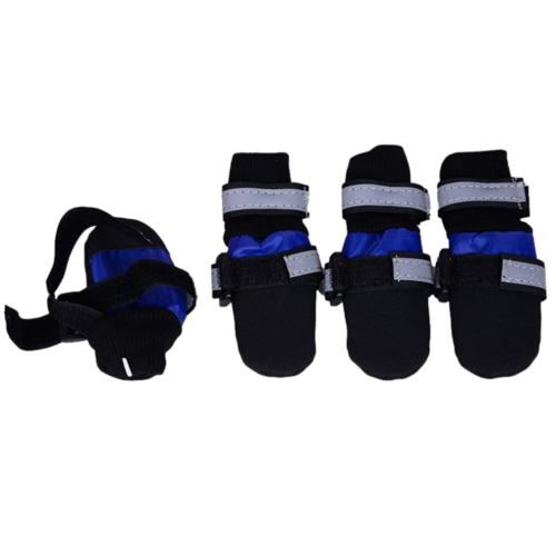 Waterproof Dog Boots - Blue - Small (6.5x5cm)