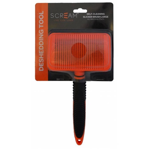 Scream Self Cleaning Slicker Brush for Dogs - Small