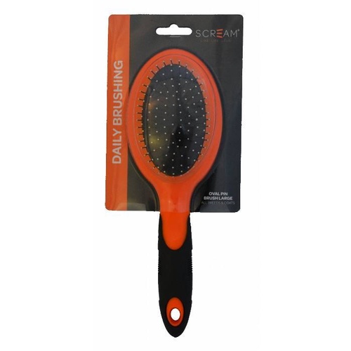 Scream Oval Pin Brush for Dogs - Large (25cm)