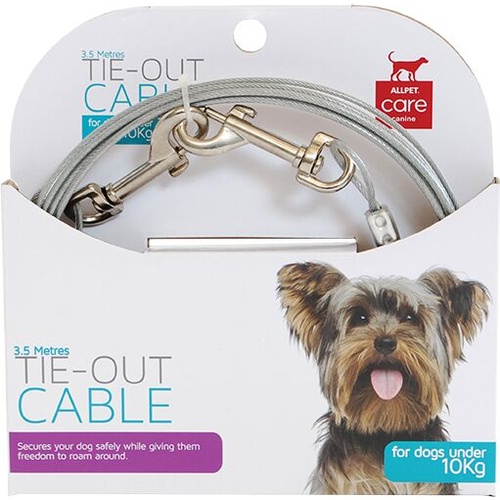 Tie-Out Cable for Dogs Under 10kg - 3.5 Metres