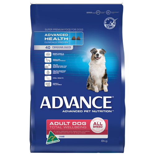 Advance Adult Total Wellbeing All Breed - Lamb & Rice - 8kg