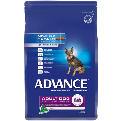 Advance Adult Total Wellbeing All Breed - with Turkey & Rice - 3kg