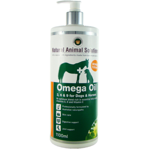 Omega 3, 6 & 9 Oil for Dogs & Horses - 1L - Natural Animal Solutions