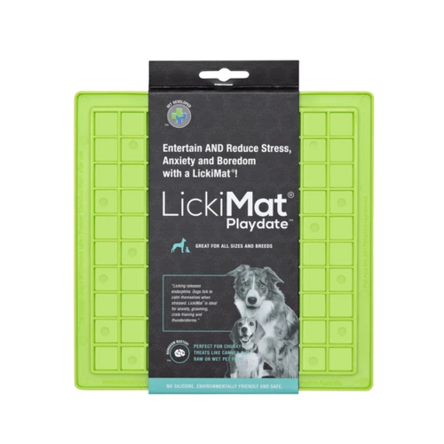 LickiMat Playdate Pet Feeding Mat - 20cm x 20cm - Green
