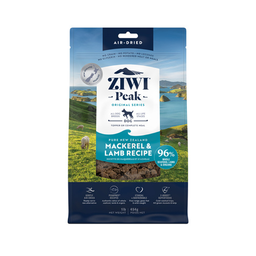 Ziwi Peak Air Dried Dog Food - Mackerel & Lamb - 454g