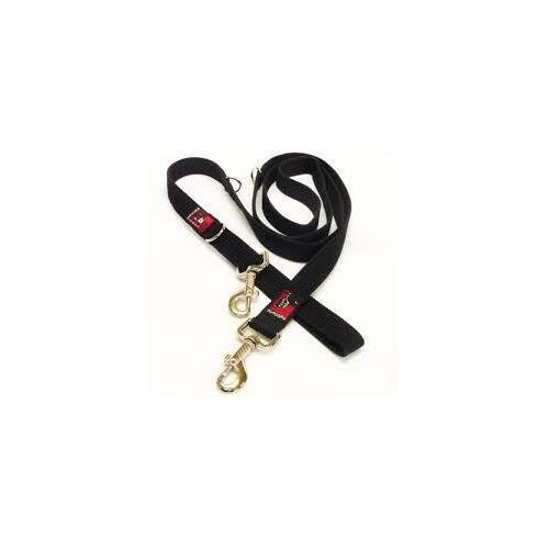 Black Dog Double End Lead Stainless Steel - Strong (2.2 Metre) - Black